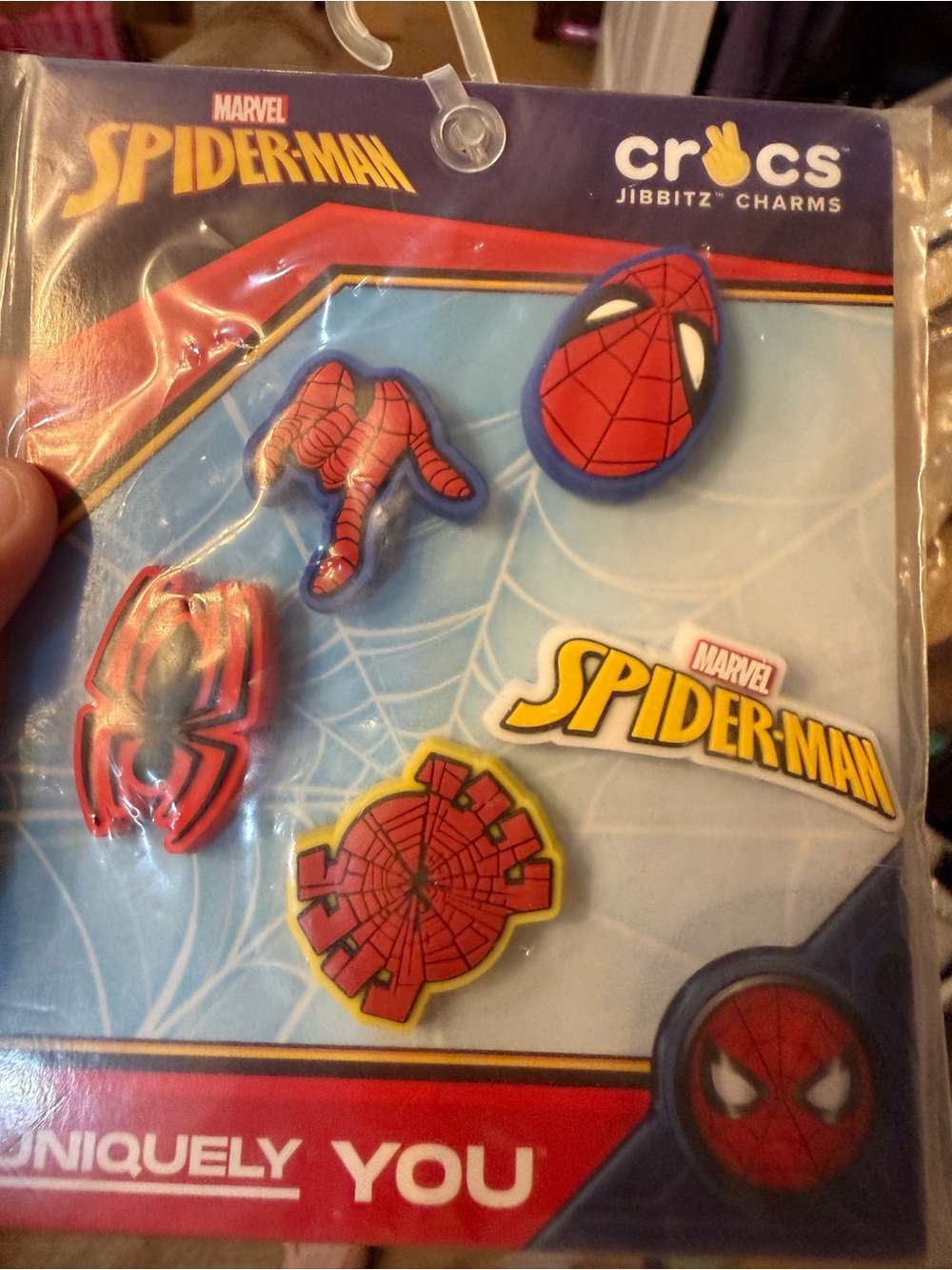 CROCS Spider-Man Red & Blue Jibbitz Charms Pack
